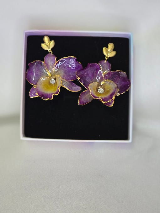 Pendientes de Orquídea